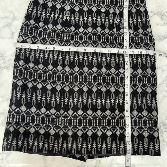 Pendleton Kiwanda Virgin Wool Southwestern Aztec Print Dress Gray Black 2 Petite - Picture 7 of 9